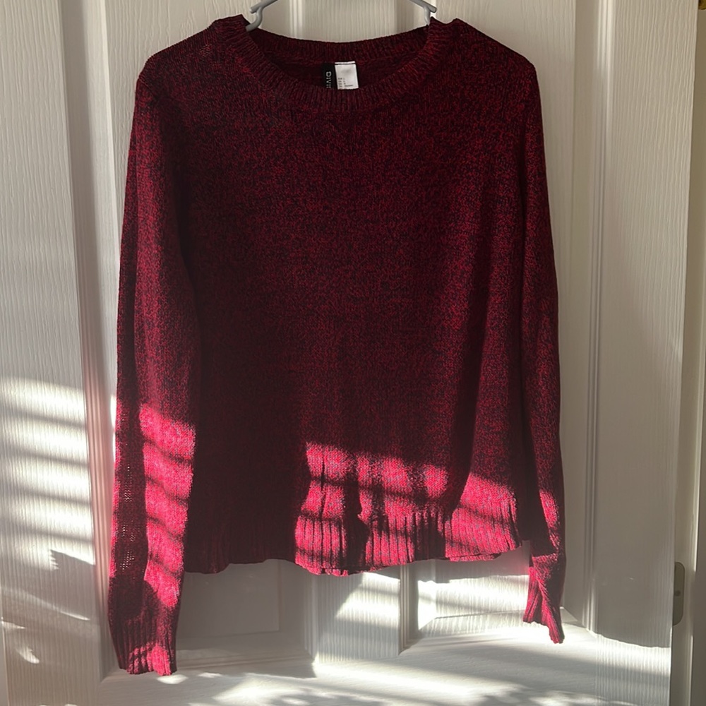 Womens Divided by H&M’ Sweater burgundy / black size L